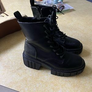 Black madden girl combat boots